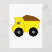 Yellow Dump Truck Briefkaart (Voorkant)