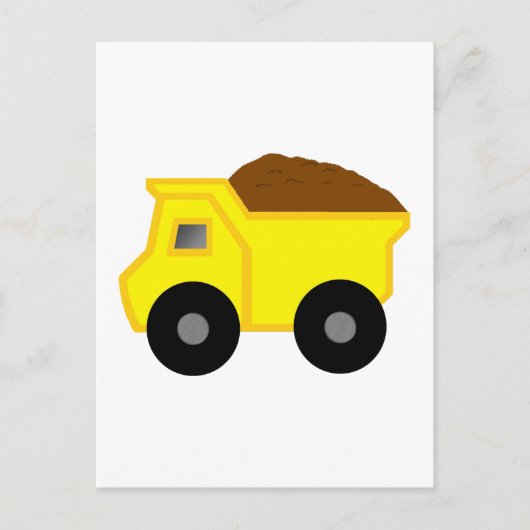 Yellow Dump Truck Briefkaart (Voorkant)