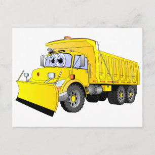 Yellow Dump Truck Cartoon Briefkaart