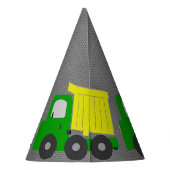 Yellow Dump Truck Feesthoedjes (Achterkant)