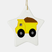 Yellow Dump Truck Keramisch Ornament (Rechts)