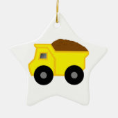 Yellow Dump Truck Keramisch Ornament (Voorkant)