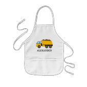 Yellow Dump Truck Personalized Construction Kinder Schort (Voorkant)