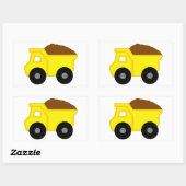 Yellow Dump Truck Rechthoekige Sticker (Vel)