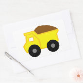 Yellow Dump Truck Rechthoekige Sticker (Envelop)