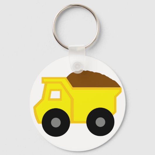 Yellow Dump Truck Sleutelhanger (Voorkant)