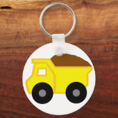 Yellow Dump Truck Sleutelhanger (Voorkant)