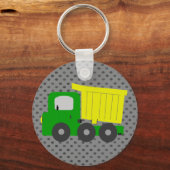 Yellow Dump Truck Sleutelhanger (Voorkant)