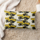 YELLOW Dump Truck van de Zaal van de Gepersonalise Kussen (Deken)
