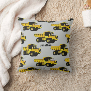 YELLOW Dump Truck van de Zaal van de Gepersonalise Kussen