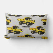 YELLOW Dump Truck van de Zaal van de Gepersonalise Kussen (Voorkant)