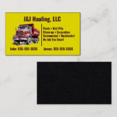 Yellow Dump Truck Visitekaartje (Voorkant / Achterkant)