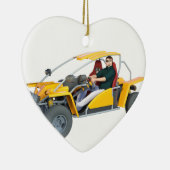 Yellow Dune Buggy Keramisch Ornament (Rechts)