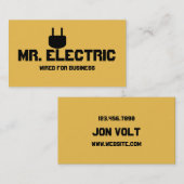 Yellow Electricational Electricity Company Visitekaartje (Voorkant / Achterkant)