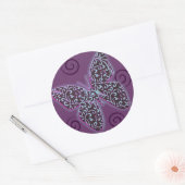 Yellow Elegance Butterfly Ronde Sticker (Envelop)