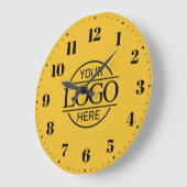 Yellow Elegant Branded Business Logo Promotional Grote Klok (Hoek)