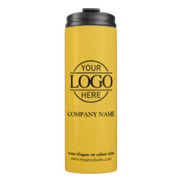 Yellow Elegant Promotional Company Business Logo Thermosbeker