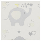 Yellow Elephant Baby Nursery Stof (Close Up)