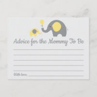 Yellow Elephant Baby shower Advies voor Moeder Kaa