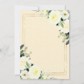 Yellow Elephant Baby shower Invitation Kaart (Achterkant)