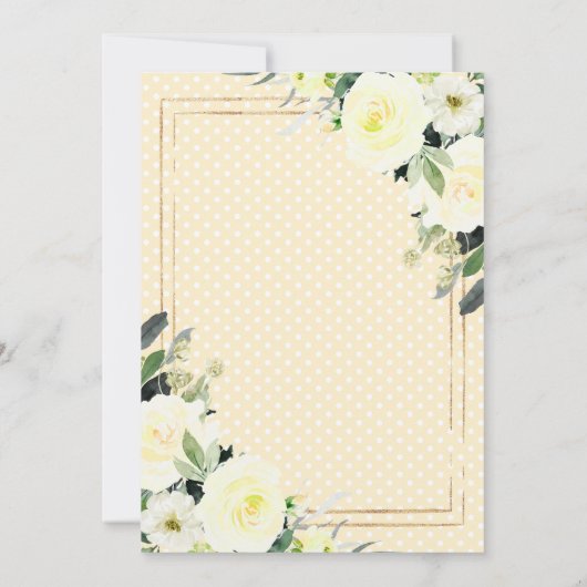 Yellow Elephant Baby shower Invitation Kaart (Achterkant)