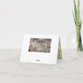 Yellow Elephant Bird Chevron Print Dank u kaart (Achterkant)