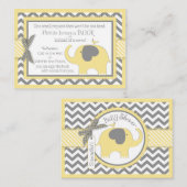 Yellow Elephant Bird Neem een Boek Kaart (Voorkant / Achterkant)