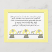 Yellow Elephants Insert voor Boek Baby shower Uitnodiging Briefkaart (Voorkant)