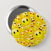 Yellow Emoji Cartoon Symbool Icon Pattern Ronde Button 4,0 Cm (Voorkant /achterkant)