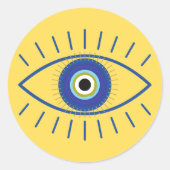 Yellow Evil Eye Sticker (Voorkant)