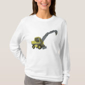 Yellow Excavator Construction Machinery T-shirt (Voorkant)