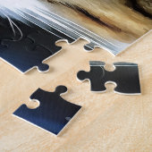 Yellow Eyed Calico Cat Realistic Pet Portret Legpuzzel (Zijkant)