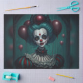 Yellow Eyed Halloween Clown Decoupage Papier (Craft)