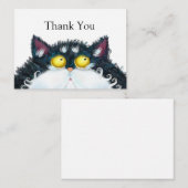 Yellow Eyes Cat Bedankt Notitiekaartje (Voorkant / Achterkant)