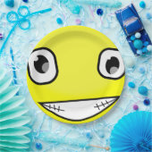 Yellow Face Laugh Emoticon Birthday Party Papieren Bordje (Feest)