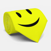 Yellow Face Necktie Stropdas (Opgerold)