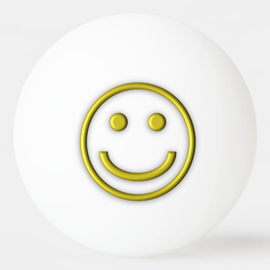 Yellow Face One Star Ping Pong Ball (Voorkant)