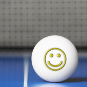 Yellow Face One Star Ping Pong Ball (Net)