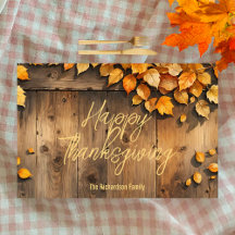 Yellow Fall Leaves Thanksgiving Papier Placemat