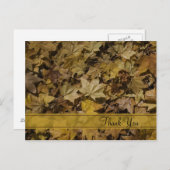 Yellow Fallen Leaves Bedankt Briefkaart (Voorkant / Achterkant)