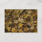 Yellow Fallen Leaves Wedding RSVP Response Kaart (Achterkant)