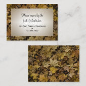Yellow Fallen Leaves Wedding RSVP Response Kaart (Voorkant / Achterkant)