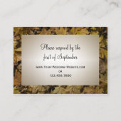 Yellow Fallen Leaves Wedding RSVP Response Kaart (Voorkant)