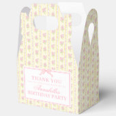 Yellow Fancy Floral Birthday Party Gable Favor Bedankdoosjes (Open)