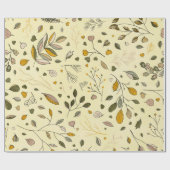 Yellow Fancy Foliage Cadeaupapier (Vlak)