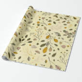 Yellow Fancy Foliage Cadeaupapier (Uitgerold)