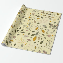 Yellow Fancy Foliage Cadeaupapier