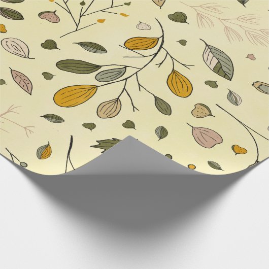 Yellow Fancy Foliage Cadeaupapier (Hoek)