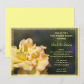 Yellow Fancy Roos Post Wedding Brunch Uitnodiging (Voorkant / Achterkant)
