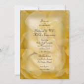 Yellow Fancy Roos Wedding Jubileum Party Kaart (Voorkant)